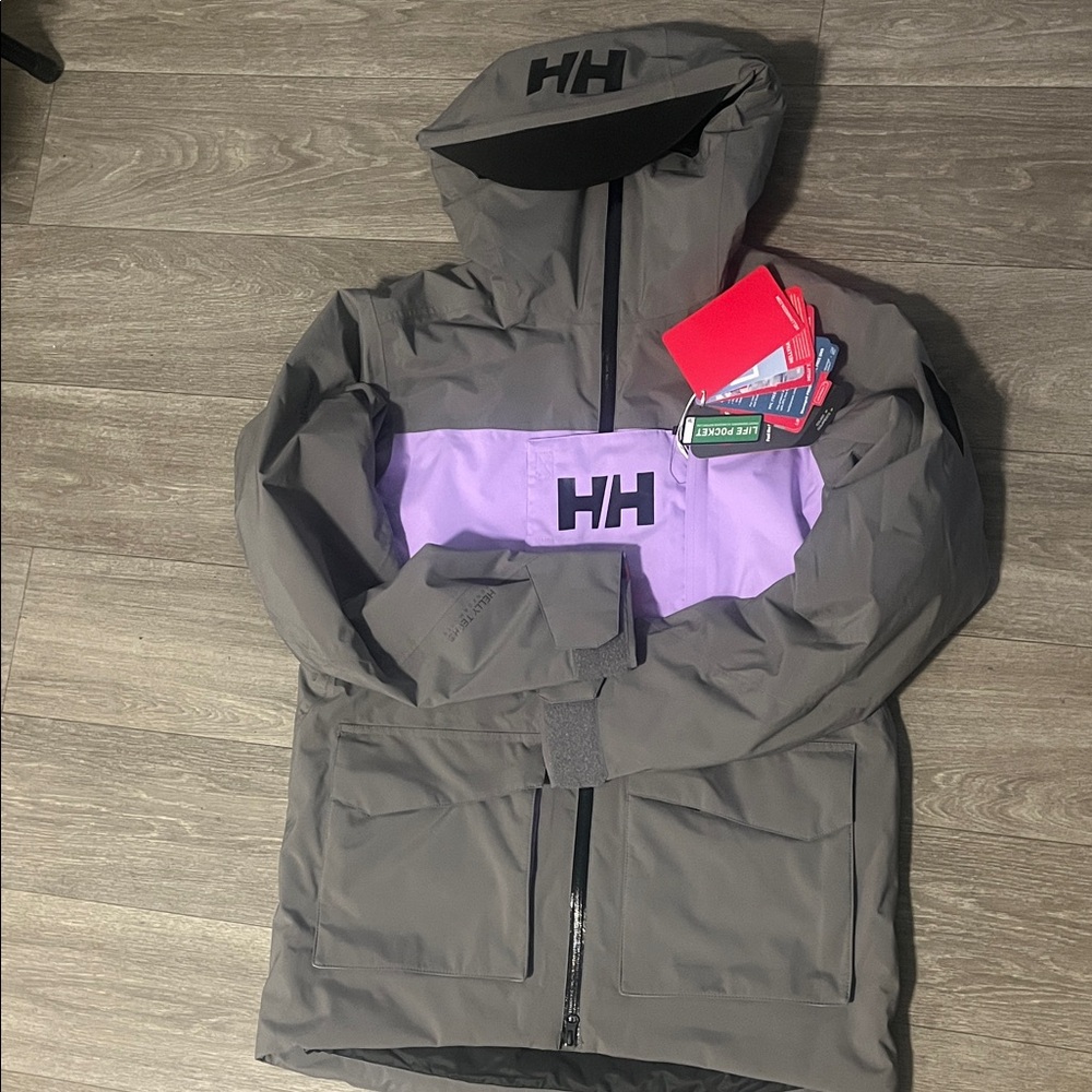 Helly Hansen Charcoal and Lavender Outdoor Jacket